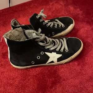 Navy high top golden goose francs